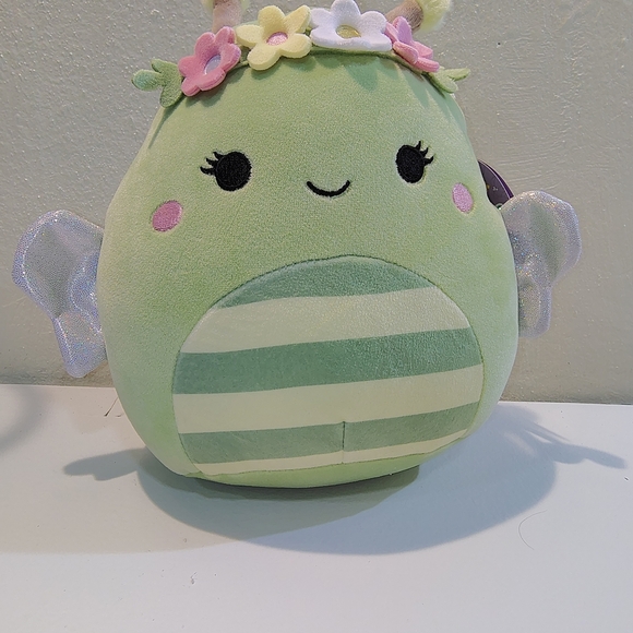 Squishmallows Other - Squishmallows Sybil Green Plush with Flower Crown Accents
